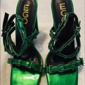 Brand New Extremely Unique Heels By EGO - Size 6- Heel Height 5 Inches - Box 33